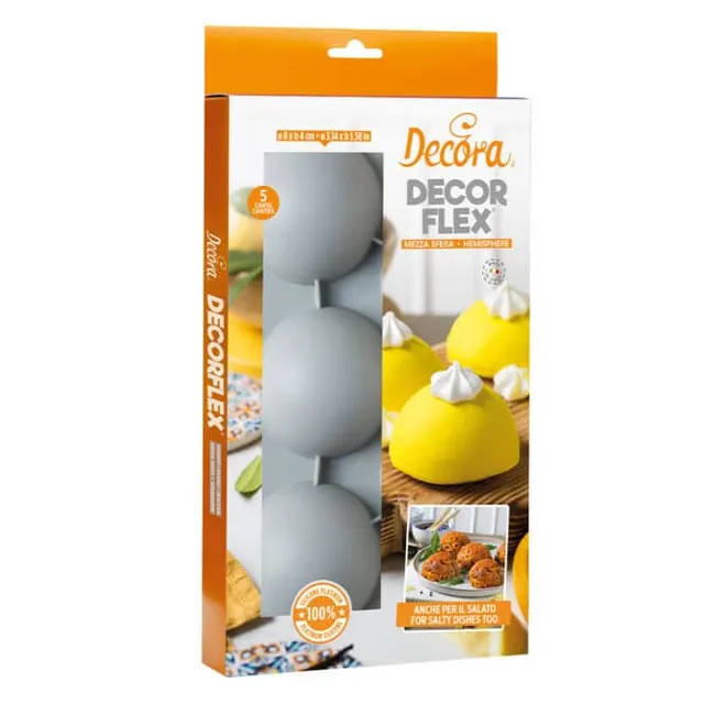 decora-bake-cook-moule-silicone-demi-sph-re-8-cm-5-cavit-s image 1