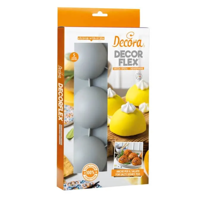 decora-bake-cook-moule-silicone-demi-sph-re-8-cm-5-cavit-s image 1