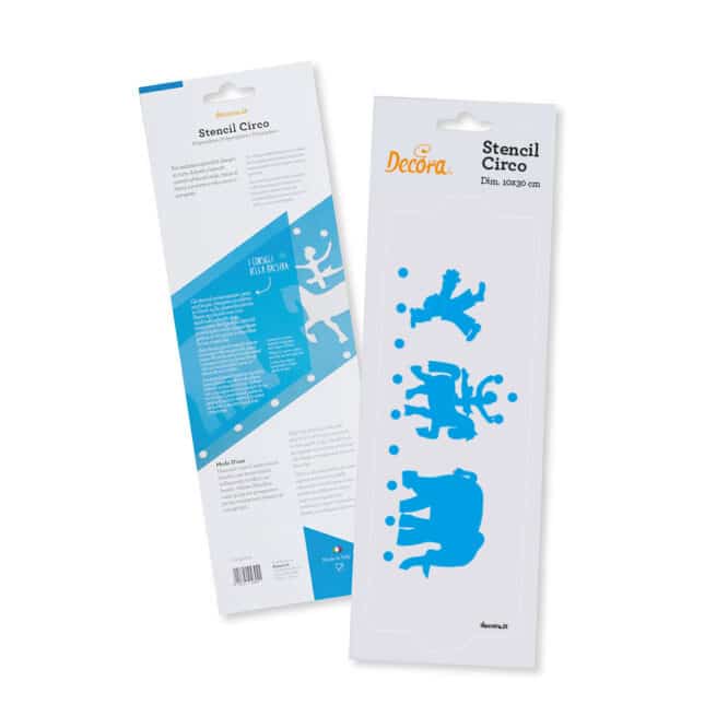 decora-bake-cook-stencil-circo-pochoir-10x30-cm-plastique image 2