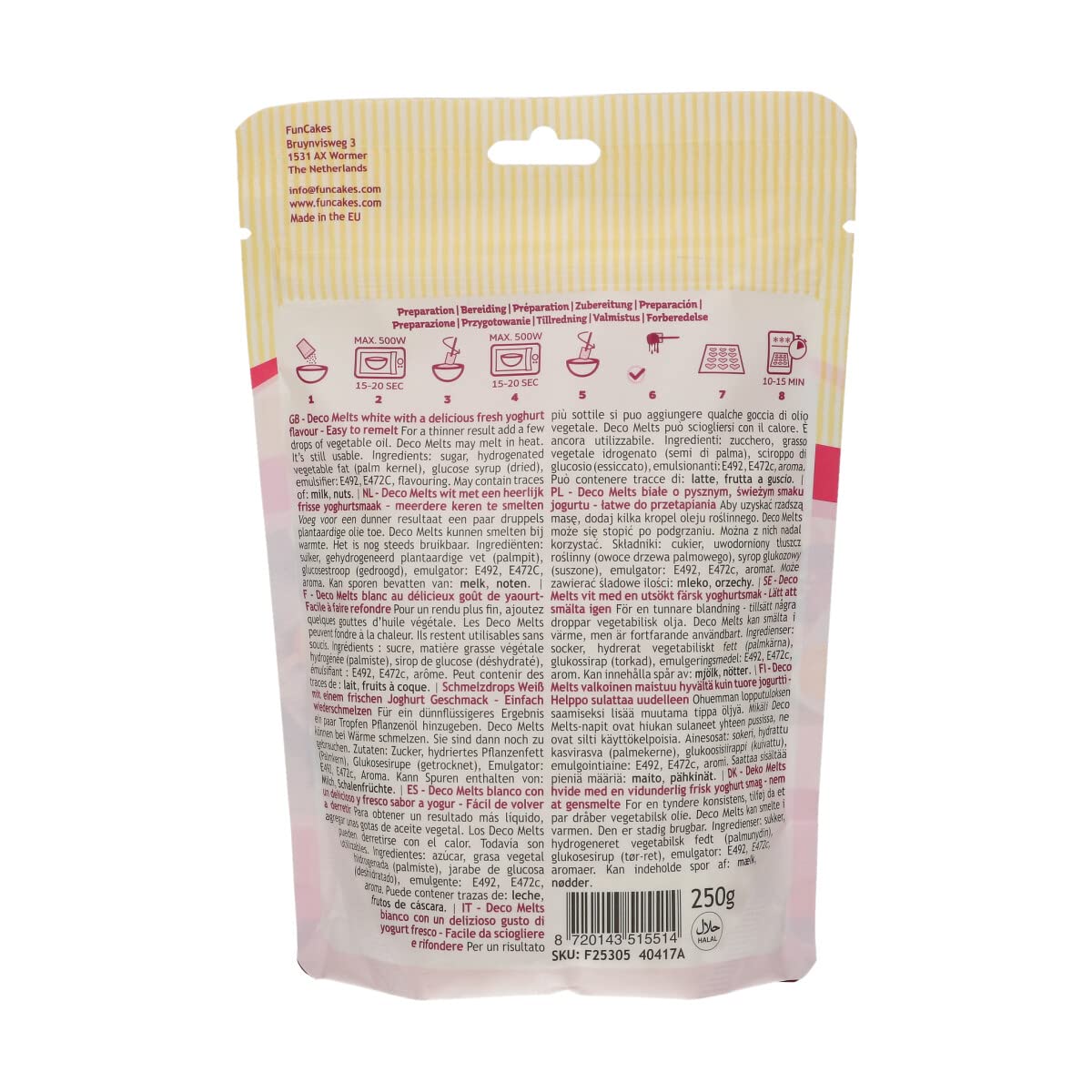funcakes-deco-melts-pastilles-yaourt-250-g image 2