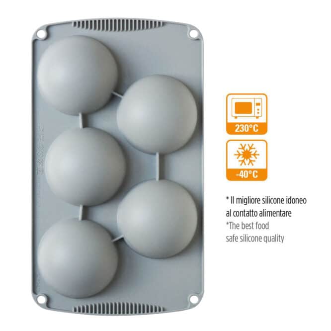 decora-bake-cook-moule-silicone-demi-sph-re-8-cm-5-cavit-s image 3