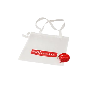 les-accessoires-francine-sac-course-pliable-rouge-34x40-cm image 1