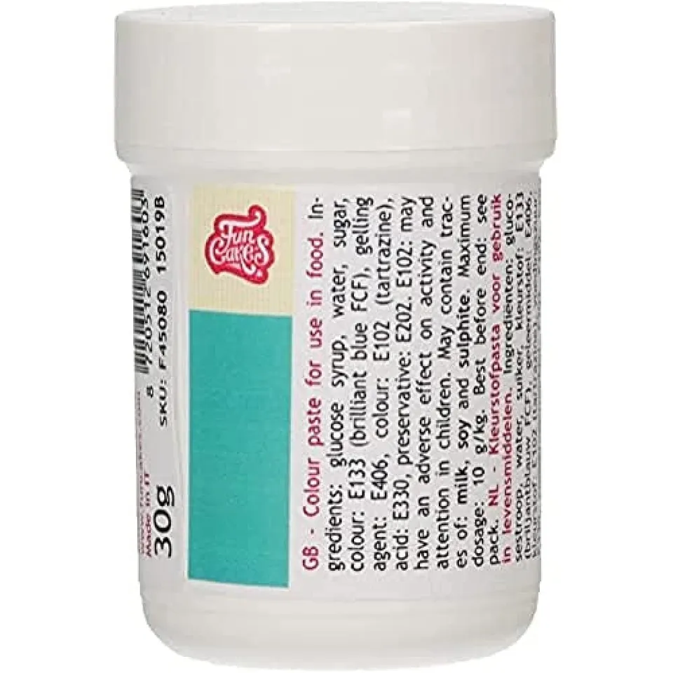 funcakes-food-colour-gel-colorant-alimentaire-turquoise-30-g image 1