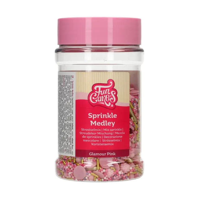 funcakes-3d-sprinkle-medley-glamour-pink-vermicelles-180-g image 1