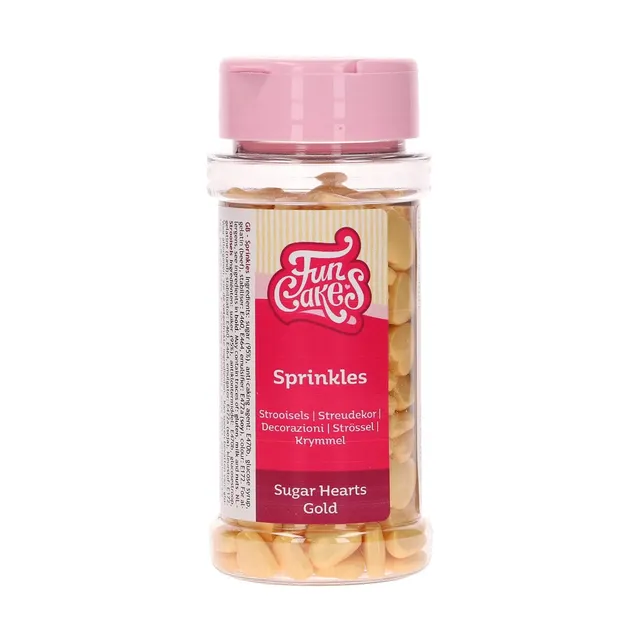 funcakes-coeurs-sucre-or-sprinkles-80-g-saint-valentin image 1