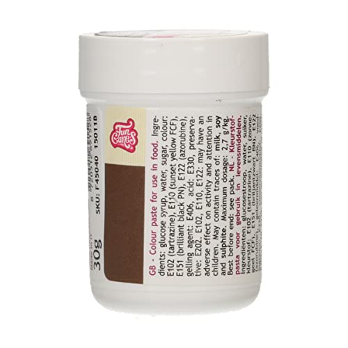 funcakes-food-colour-gel-colorant-p-te-marron-30g-concentr image 2