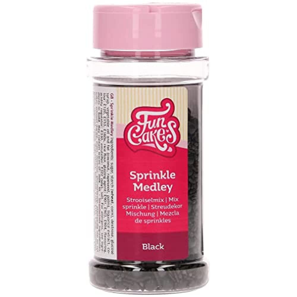 funcakes-3d-sprinkle-medley-paillettes-mix-sprinkles-noir-65-g image 1
