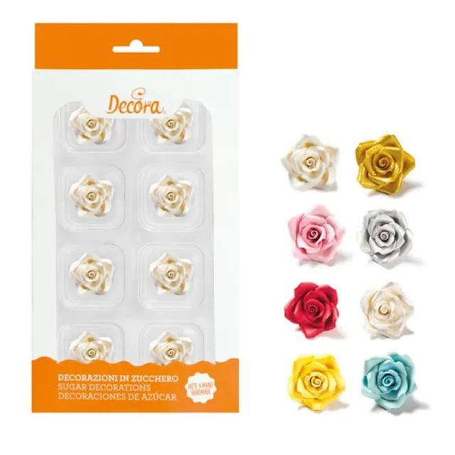 decora-bake-cook-line-roses-en-sucre-2-cm-x8-pcs image 1