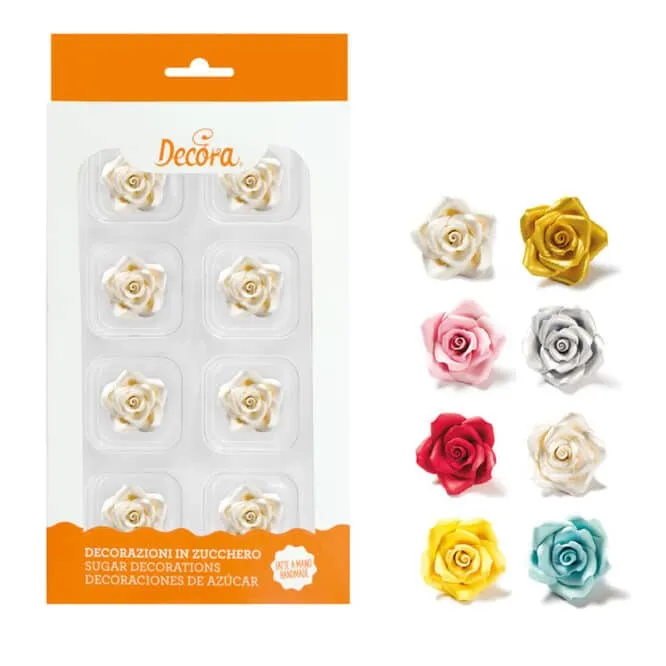 decora-bake-cook-line-roses-en-sucre-2-cm-x8-pcs image 1