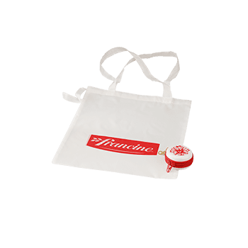 les-accessoires-francine-sac-course-pliable-blanc-40x34cm image 1