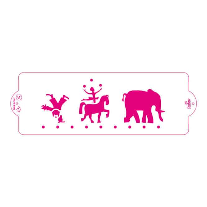 decora-bake-cook-stencil-circo-pochoir-10x30-cm-plastique image 4