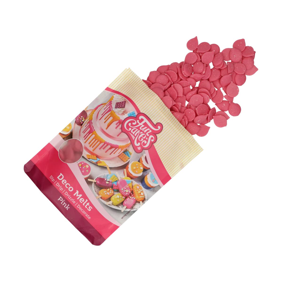 funcakes-deco-melts-pastilles-rose-pink-250-g image 3