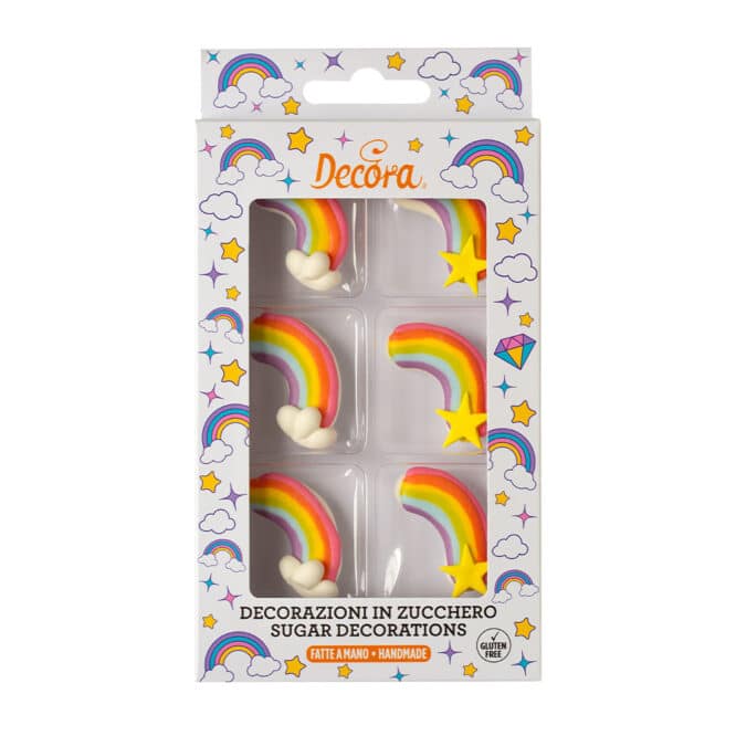 decora-bake-cook-d-corations-sucre-arc-en-ciel-6-pi-ces image 1