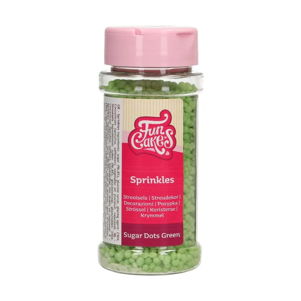 funcakes-3d-sprinkle-medley-sugar-dots-vermicelles-vert-80-g image 1