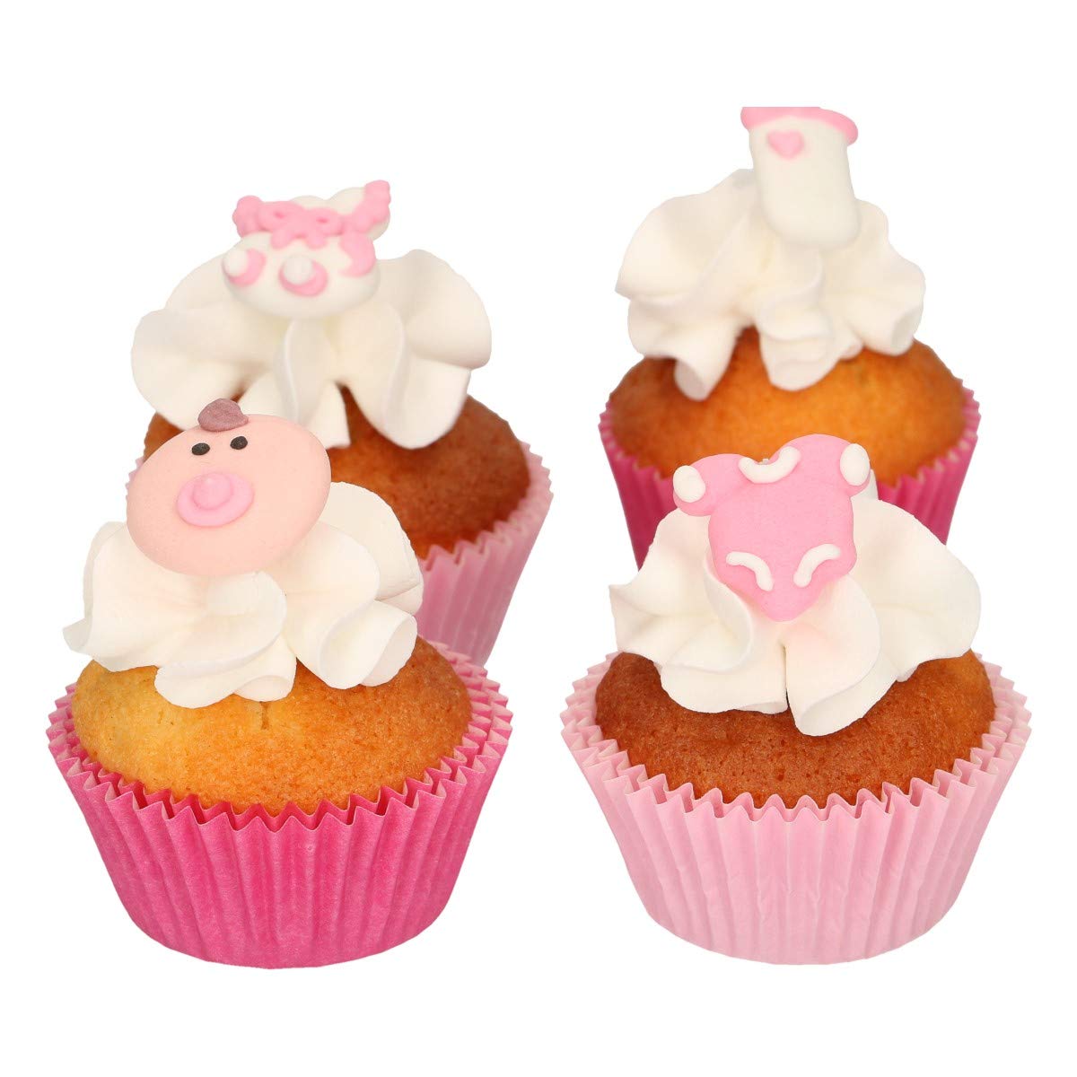 funcakes-baby-girl-figurines-sucre-roses-12-pi-ces image 2