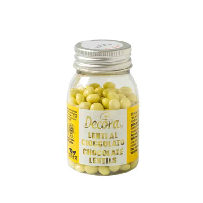 decora-bake-cook-mini-lenti-pastille-chocolat-lait-jaune-80g image 1