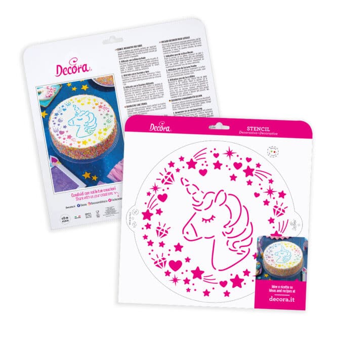 decora-bake-cook-pochoir-licorne-25-cm-g-teau-plastique image 3