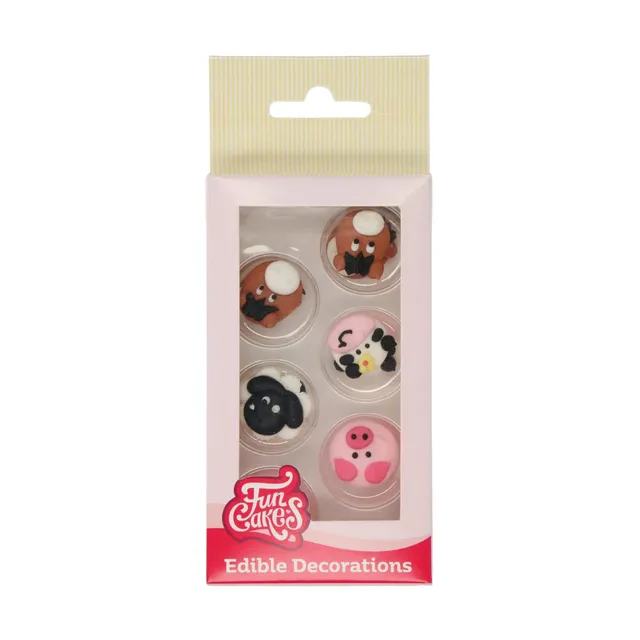 funcakes-cake-lace-animaux-ferme-sucre-12-pi-ces-sans-gluten image 1