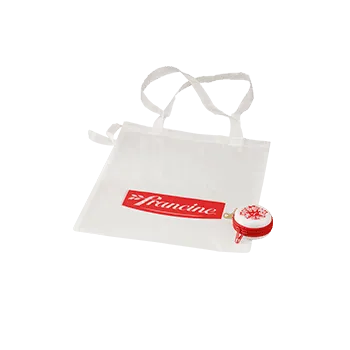 les-accessoires-francine-sac-course-pliable-blanc-40x34cm image 1