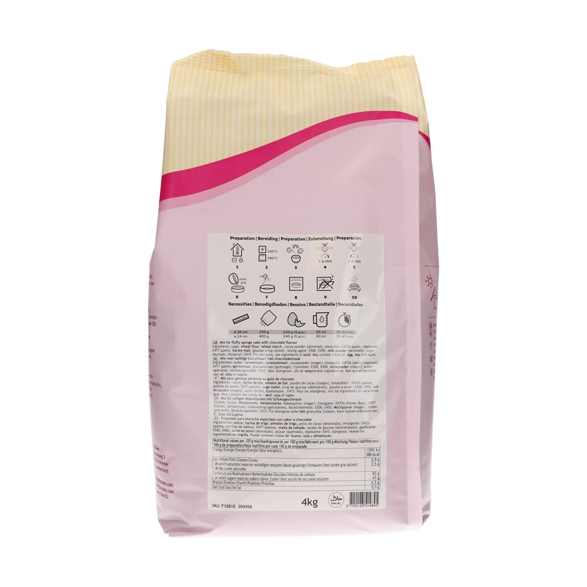 funcakes-mix-for-choco-sponge-cake-pr-paration-chocolat-4-kg image 2