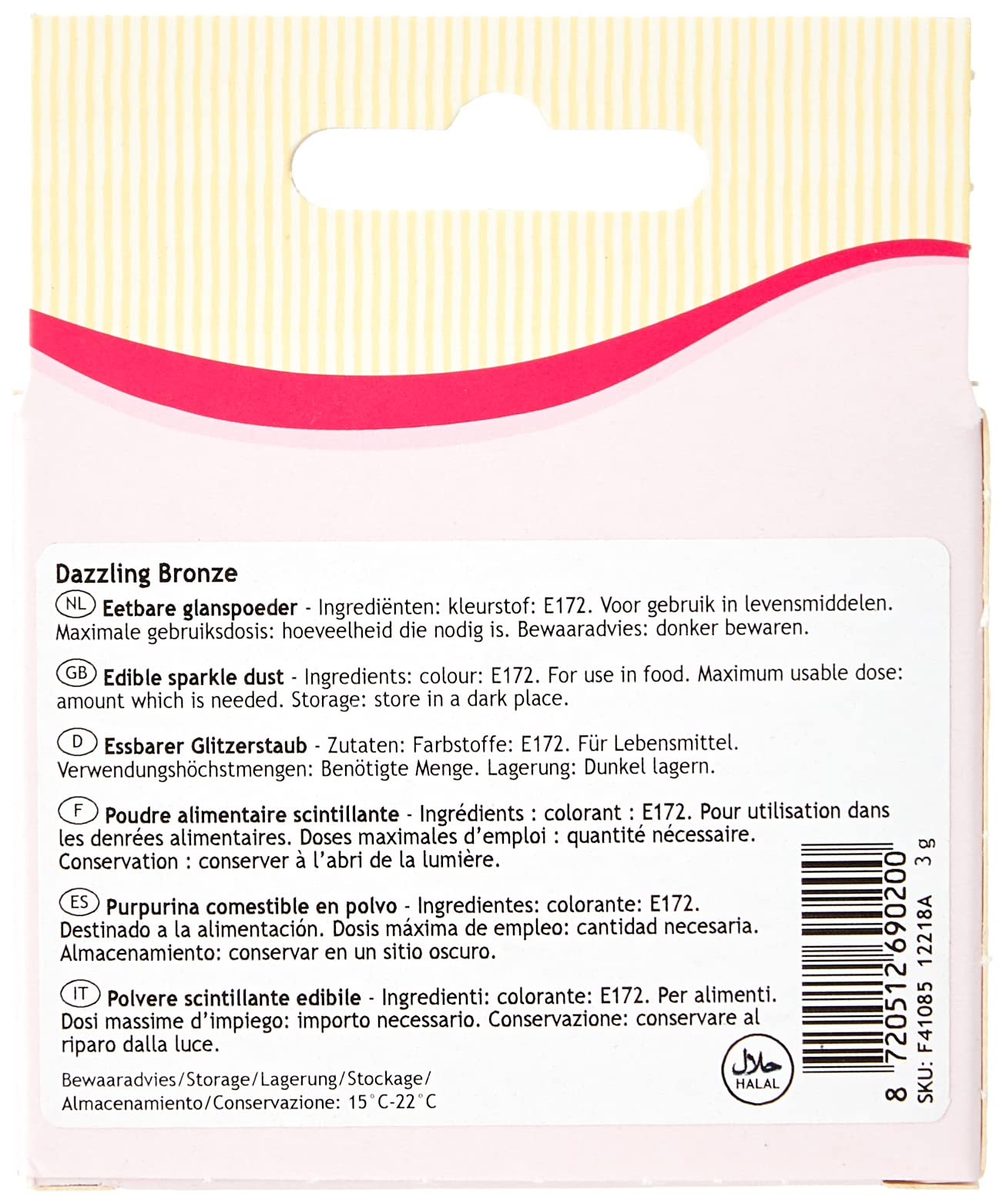funcakes-food-colour-gel-poudre-bronze-dazzling-80-g image 3
