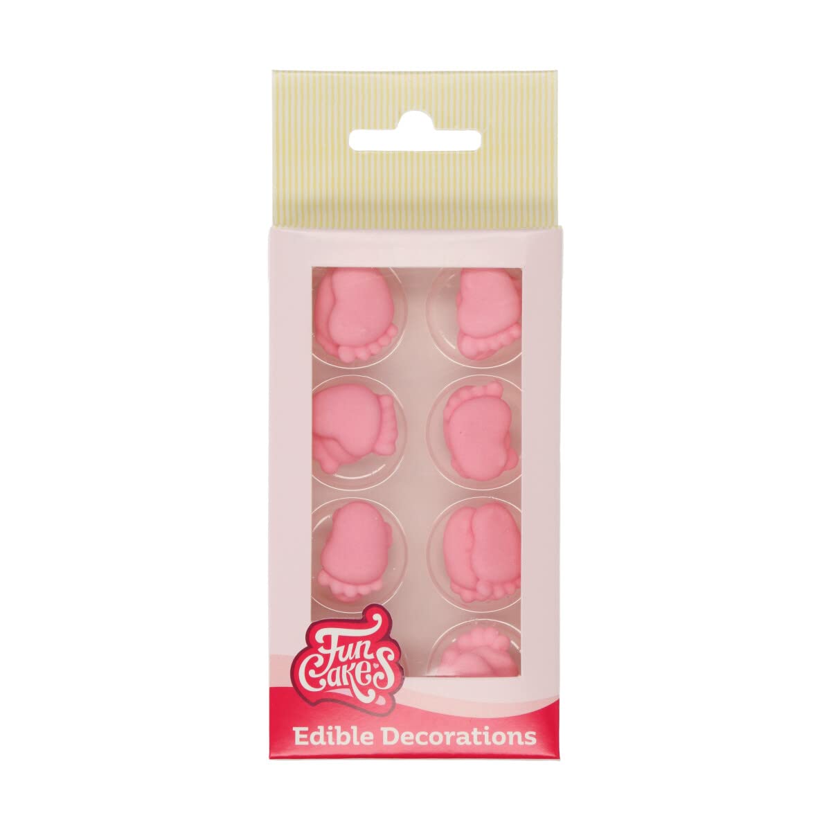 funcakes-baby-feet-pink-d-cor-en-sucre-16-pi-ces-rose image 1