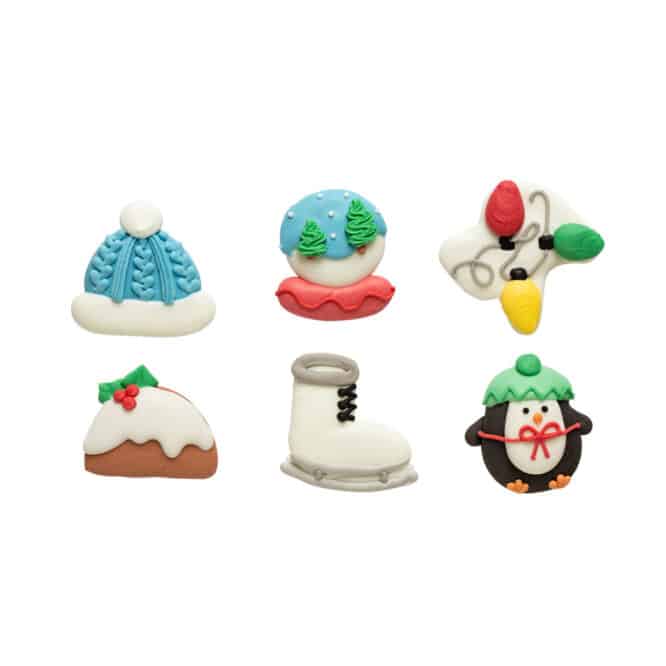 decora-bake-cook-line-white-christmas-d-cor-sucre-6-pcs image 2