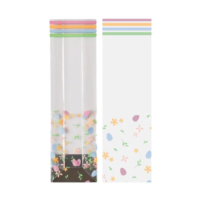 decora-bake-cook-sachets-plastique-fond-rigide-fiori-e-uova-100-pcs image 1