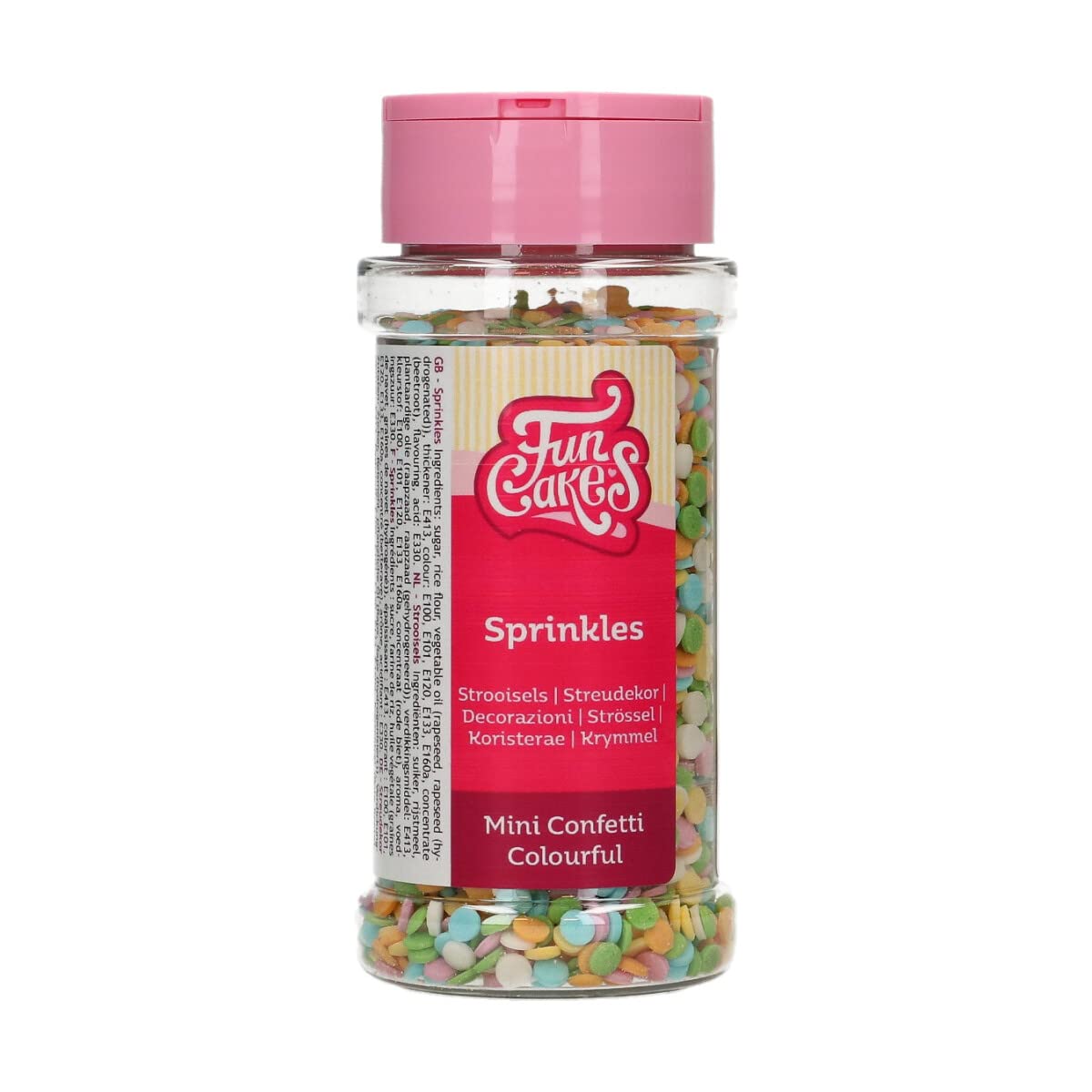 funcakes-sprinkles-mini-confetti-colourful-sucre-60-g image 1