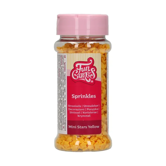 funcakes-mini-stars-yellow-sprinkles-toiles-jaunes-60-g image 1