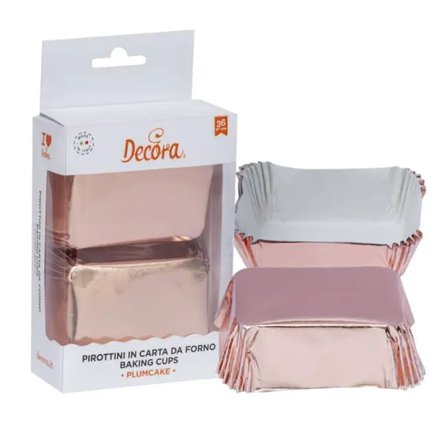 decora-rose-gold-line-caissettes-mini-plumcake-rose-gold-20-pcs image 1
