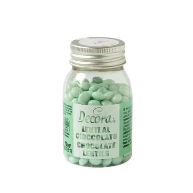 decora-bake-cook-mini-pastilles-chocolat-lait-vert-d-eau-80-g image 1
