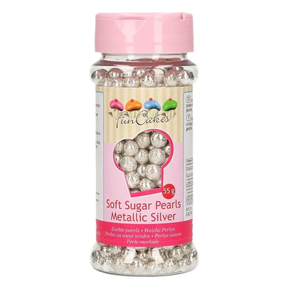 funcakes-3d-sprinkle-medley-perles-sucre-argent-55g-moelleuses image 1