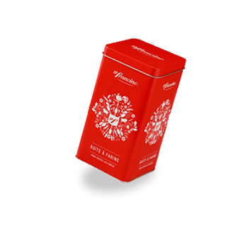 les-accessoires-francine-bo-te-farine-m-tal-rouge-1-kg image 1