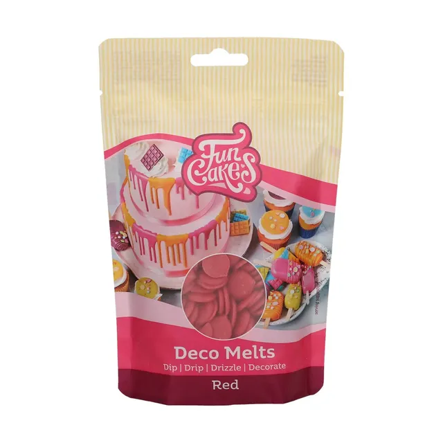 funcakes-deco-melts-pastilles-rouge-250g-chocolat-blanc image 1