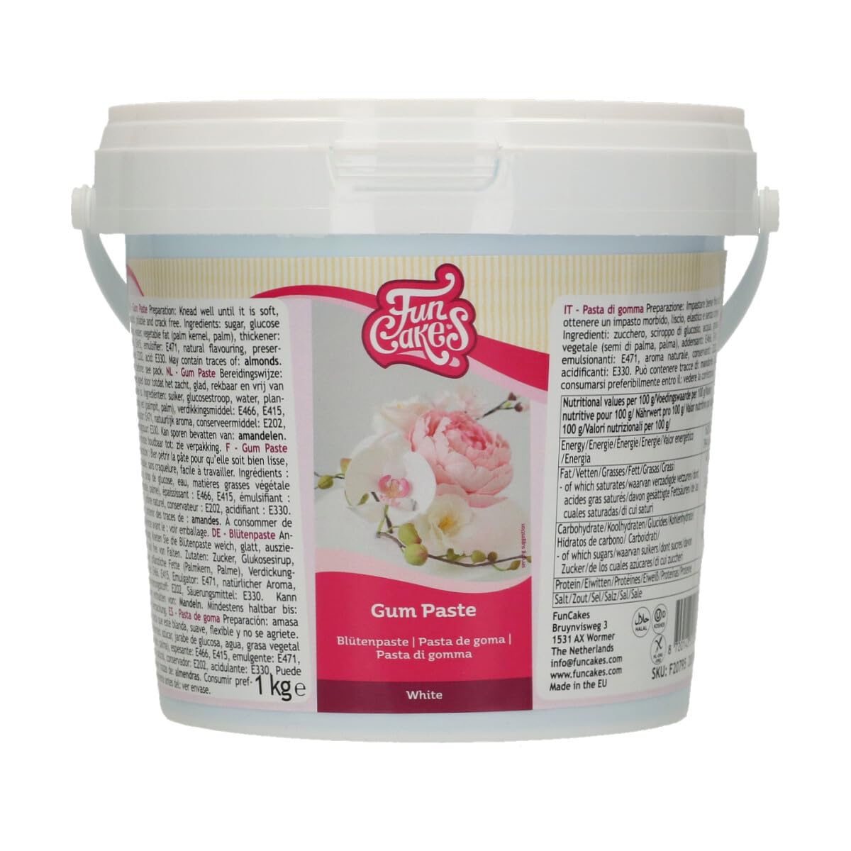 funcakes-gum-paste-p-te-fleurs-blanche-1-kg-s-chage-rapide image 1