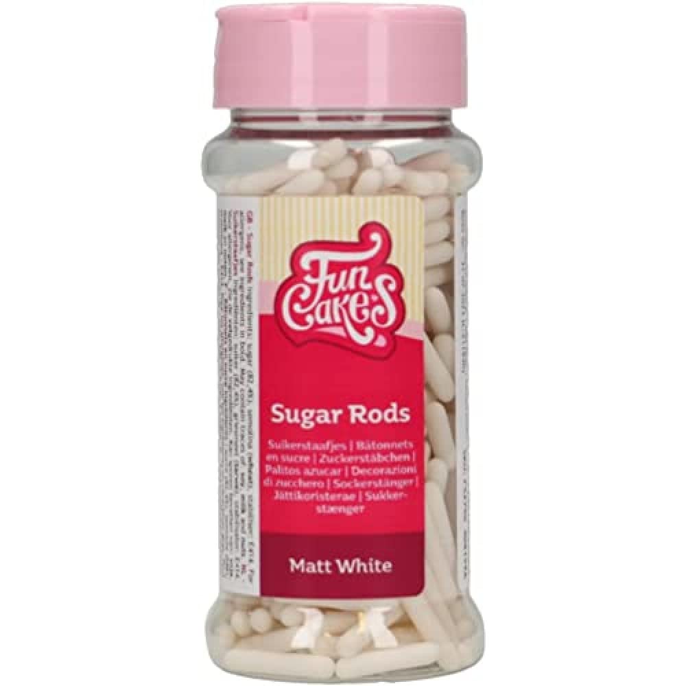 funcakes-3d-sprinkle-medley-matte-sugar-rods-xl-vermicelles-blanc-70-g image 1