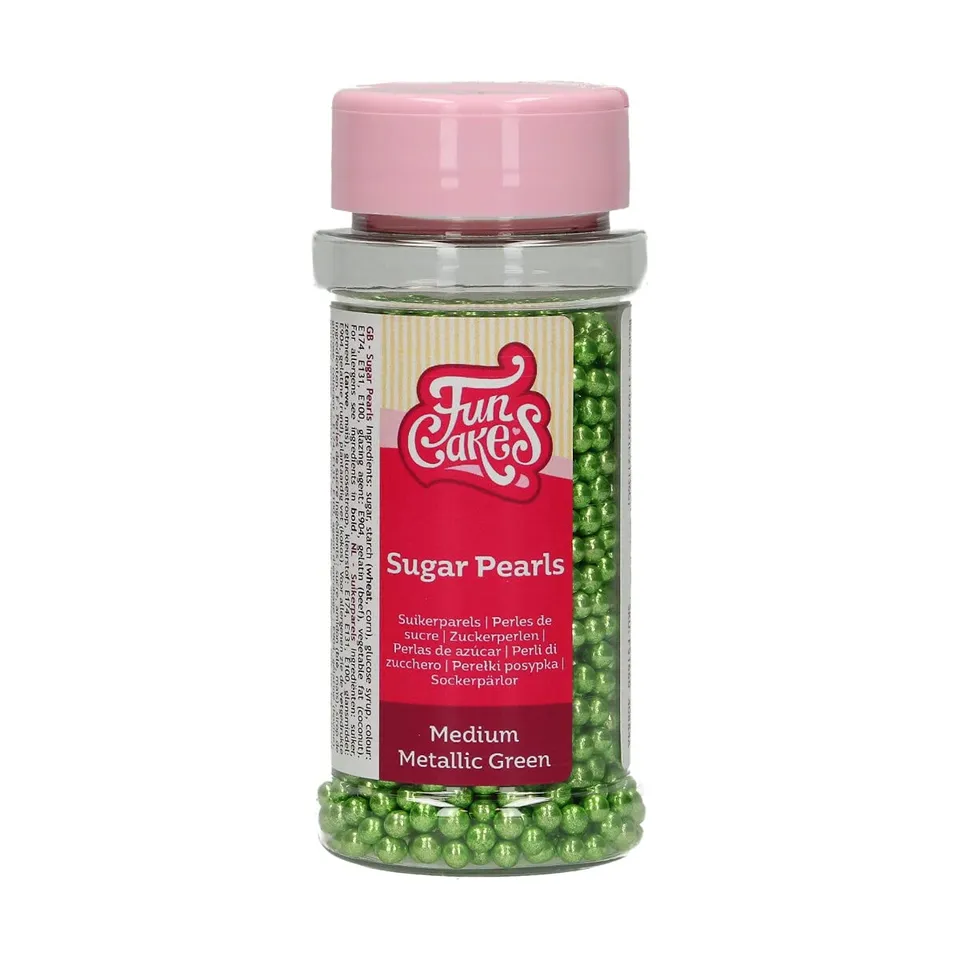 funcakes-3d-sprinkle-medley-metallic-green-perles-80-g image 1