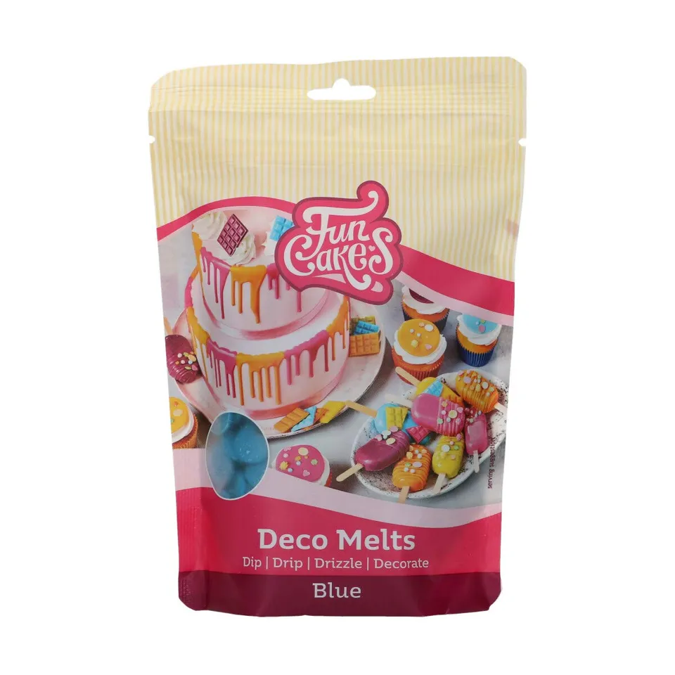 funcakes-deco-melts-pastilles-chocolat-bleu-250g-drip-cake image 1