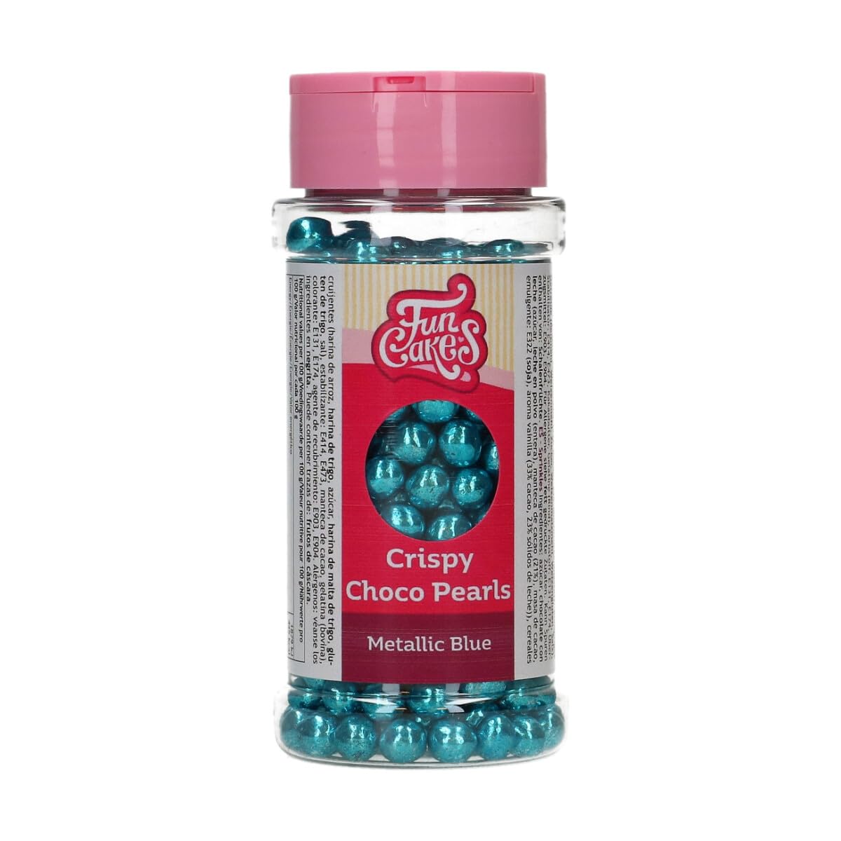 funcakes-choco-pearls-billes-chocolat-bleu-metallic-60-g image 1
