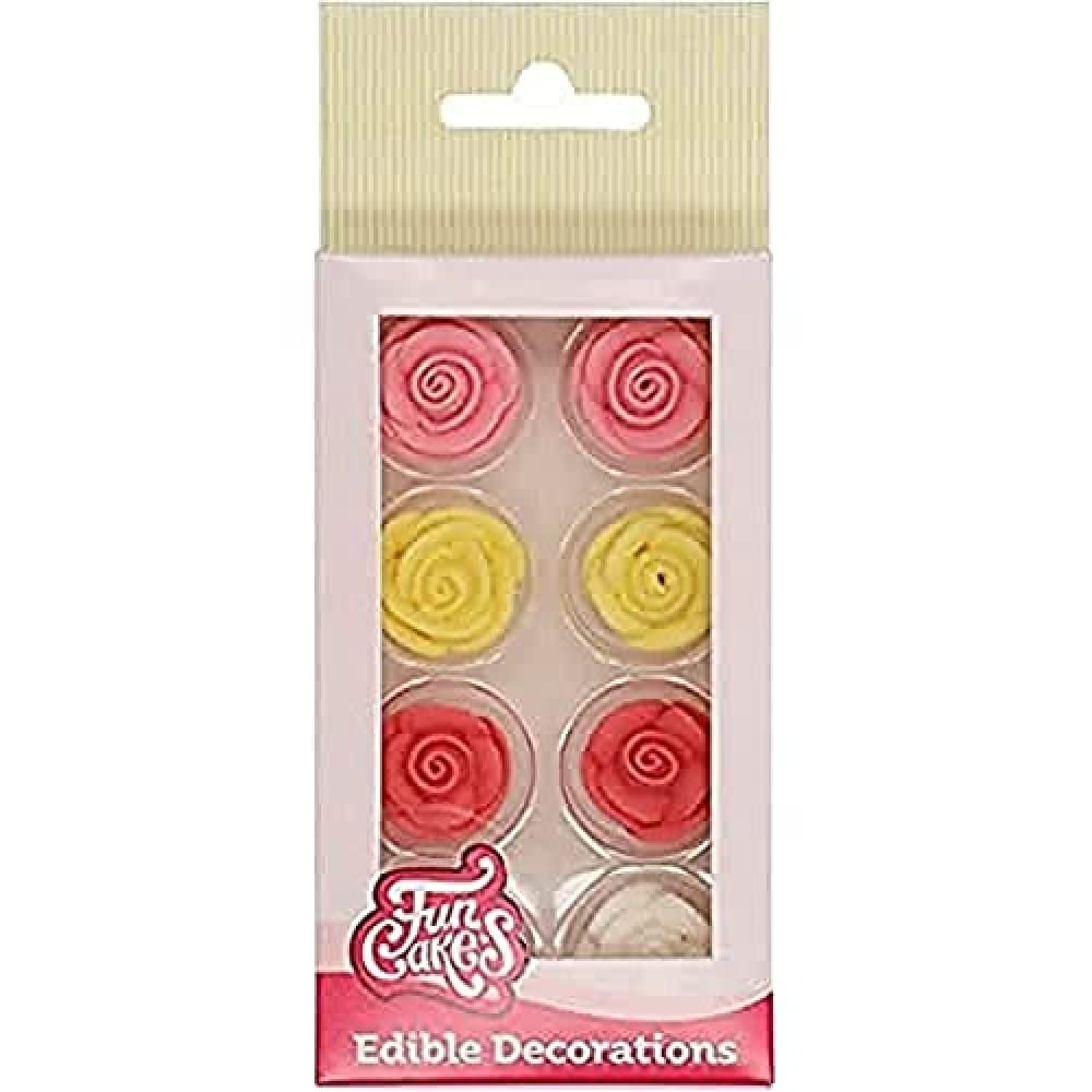 funcakes-roses-p-te-sucre-8-pi-ces-multicolore image 1