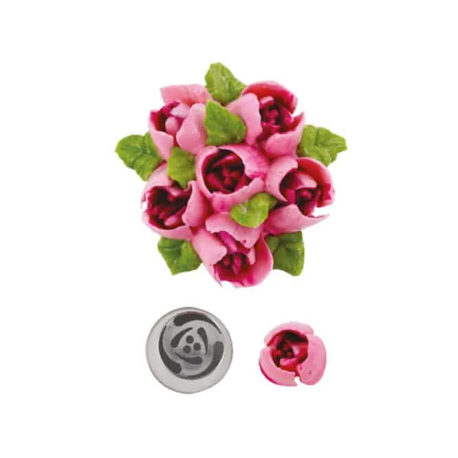 decora-bake-cook-douille-rose-fleur-inox image 1