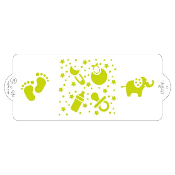 decora-bake-cook-stencil-baby-pochoir-p-tisserie-10x25-cm image 1