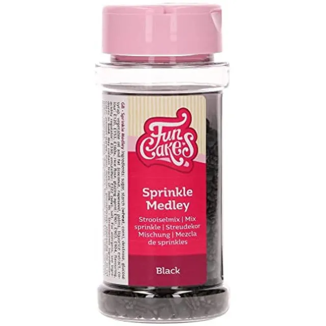 funcakes-3d-sprinkle-medley-paillettes-mix-sprinkles-noir-65-g image 1