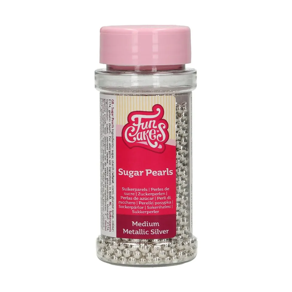 funcakes-3d-sprinkle-medley-perles-sucre-argent-80g image 1