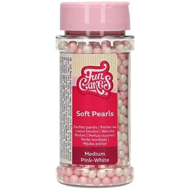 funcakes-soft-pearls-perles-en-sucre-roses-60-g image 1
