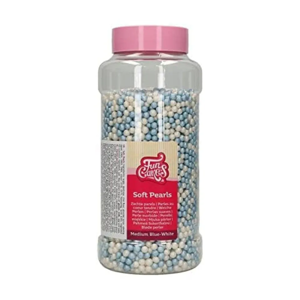 funcakes-3d-sprinkle-medley-soft-pearls-perles-bleu-blanc-500-g image 1