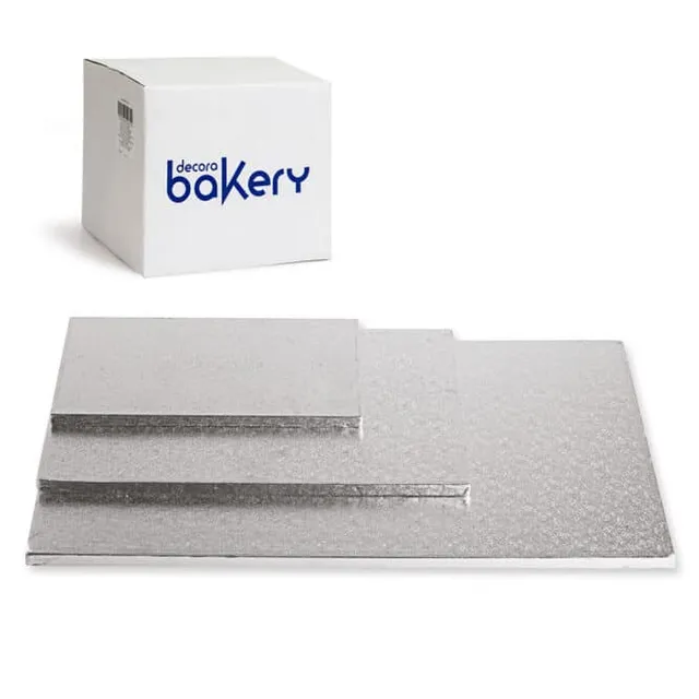 decora-bake-cook-support-g-teau-rigide-rect-argent-x10 image 1