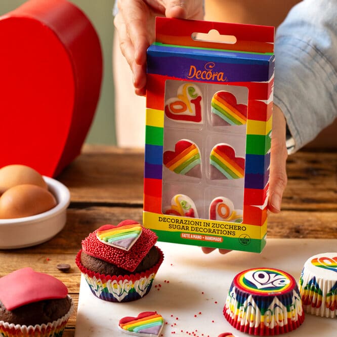 decora-bake-cook-c-urs-arc-en-ciel-d-cor-sucre-6-pi-ces-4-cm image 2