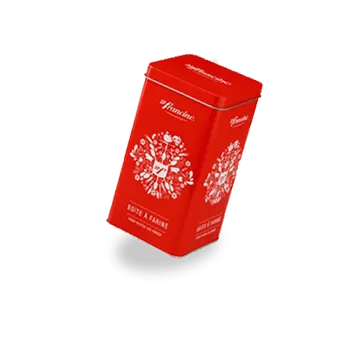les-accessoires-francine-bo-te-farine-m-tal-rouge-1-kg image 1